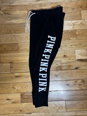 PINK Victoria’s Secret Black Logo Joggers